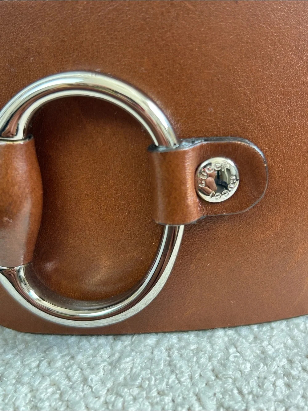 Gucci Horsebit Wide Leather Waist Belt Brown Size 85/34